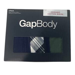 Brand New Gap Body Women's Size Large 3 Pack Organic Cotton Bikini Panties